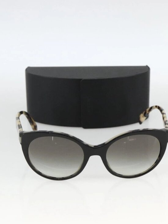 PRADA Leopard Sunglasses Plastic Black Auth am11163A main image 5